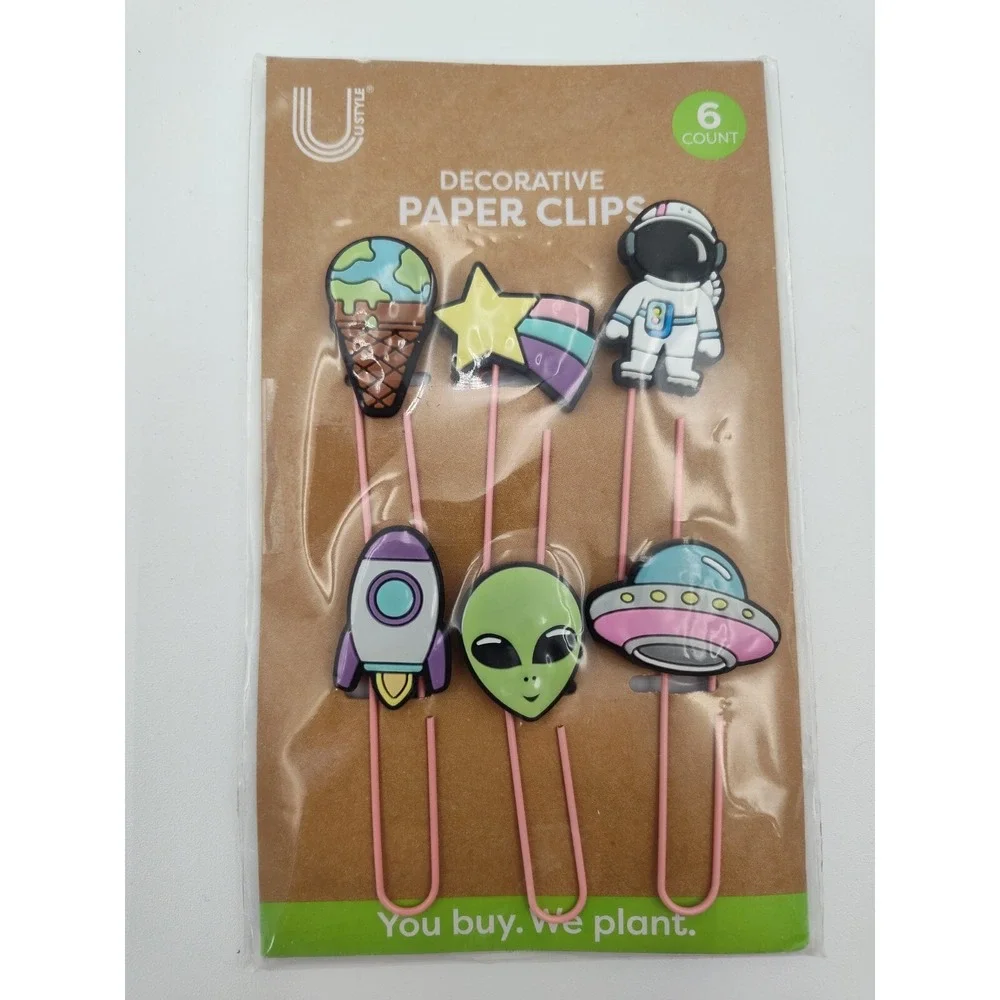 Paperclips U-STYLE DECORATIVE‎ PAPER CLIPS U Style Fancy New 👀📸SEE📏📸